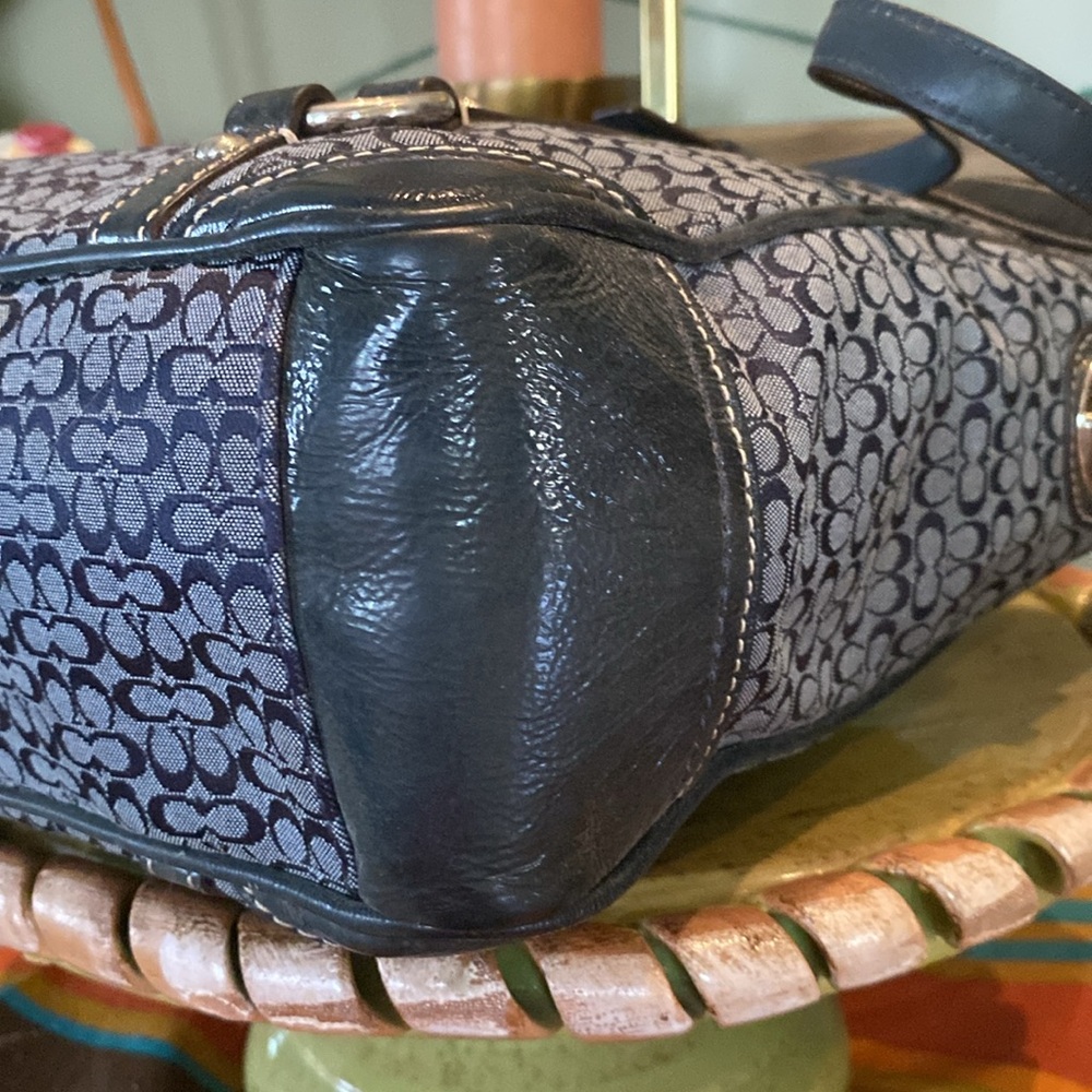 Coach Gallery East West Signature Canvas & Leather Tote Purse BAG~♥ - Picture 8 of 15